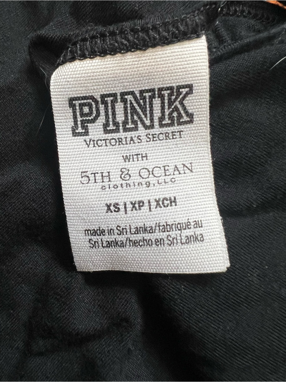 PINK Victoria's Secret Black Double Strap Tank Top Tennessee Vols XS Like New! - Picture 5 of 7